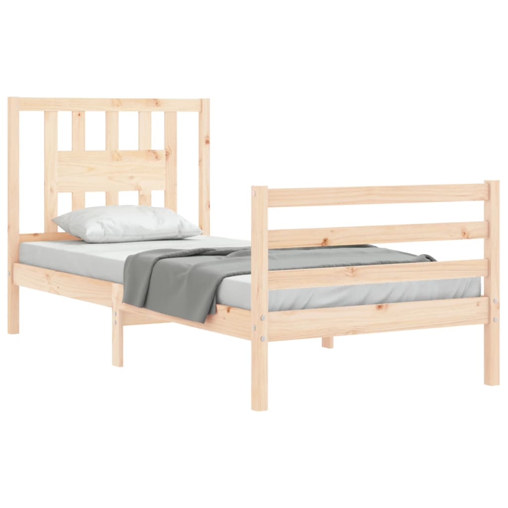 Bed Frame without Mattress 100x200 cm Solid Wood