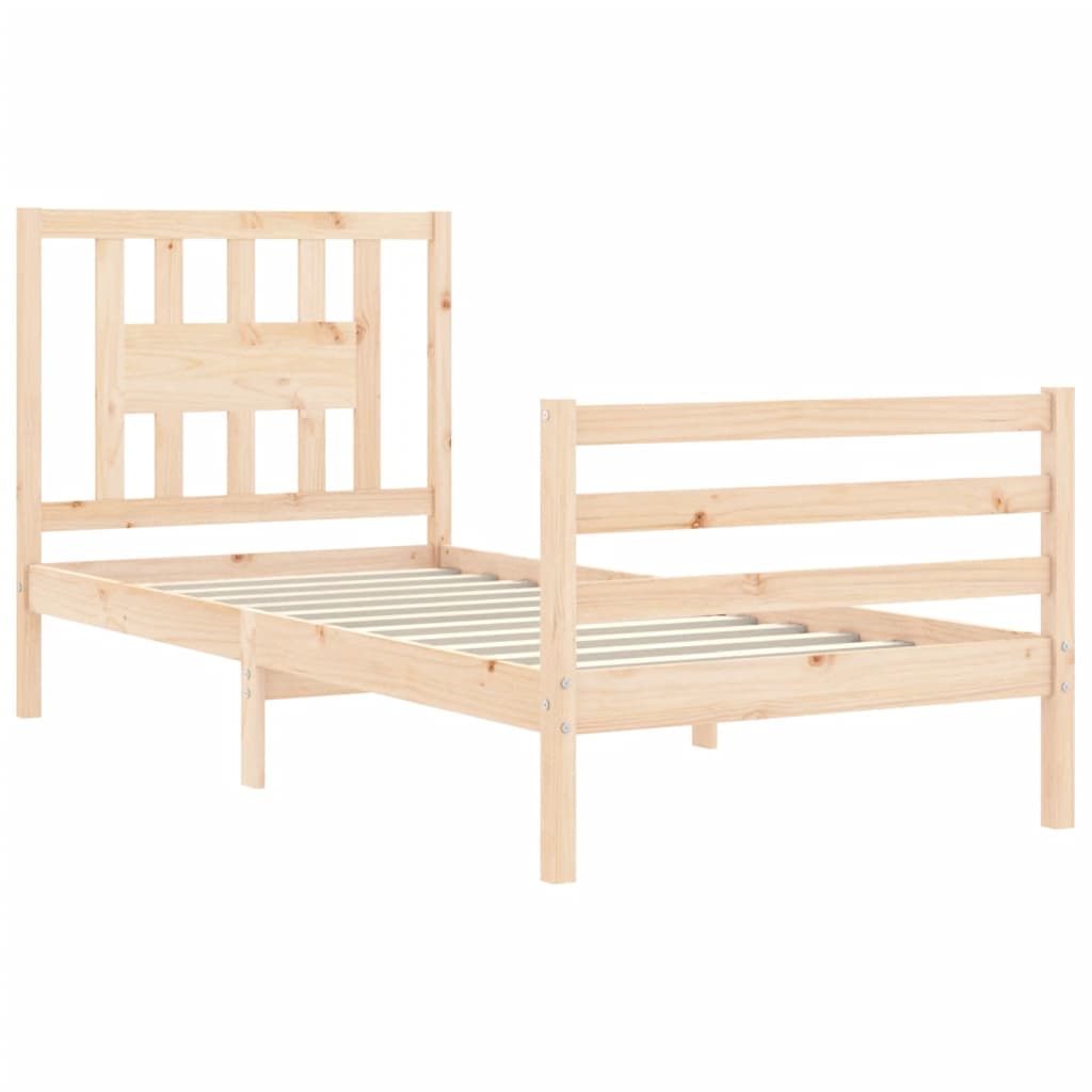 Bed Frame without Mattress 100x200 cm Solid Wood