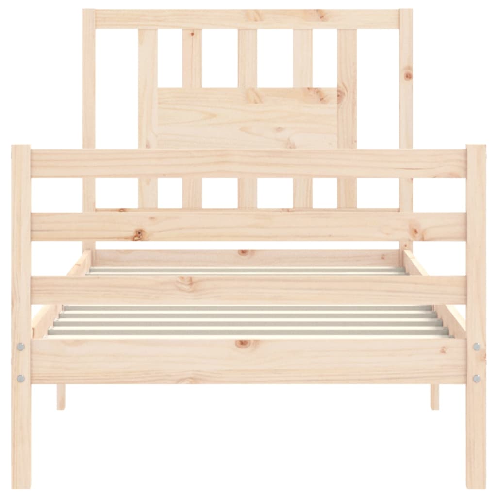 Bed Frame without Mattress 100x200 cm Solid Wood