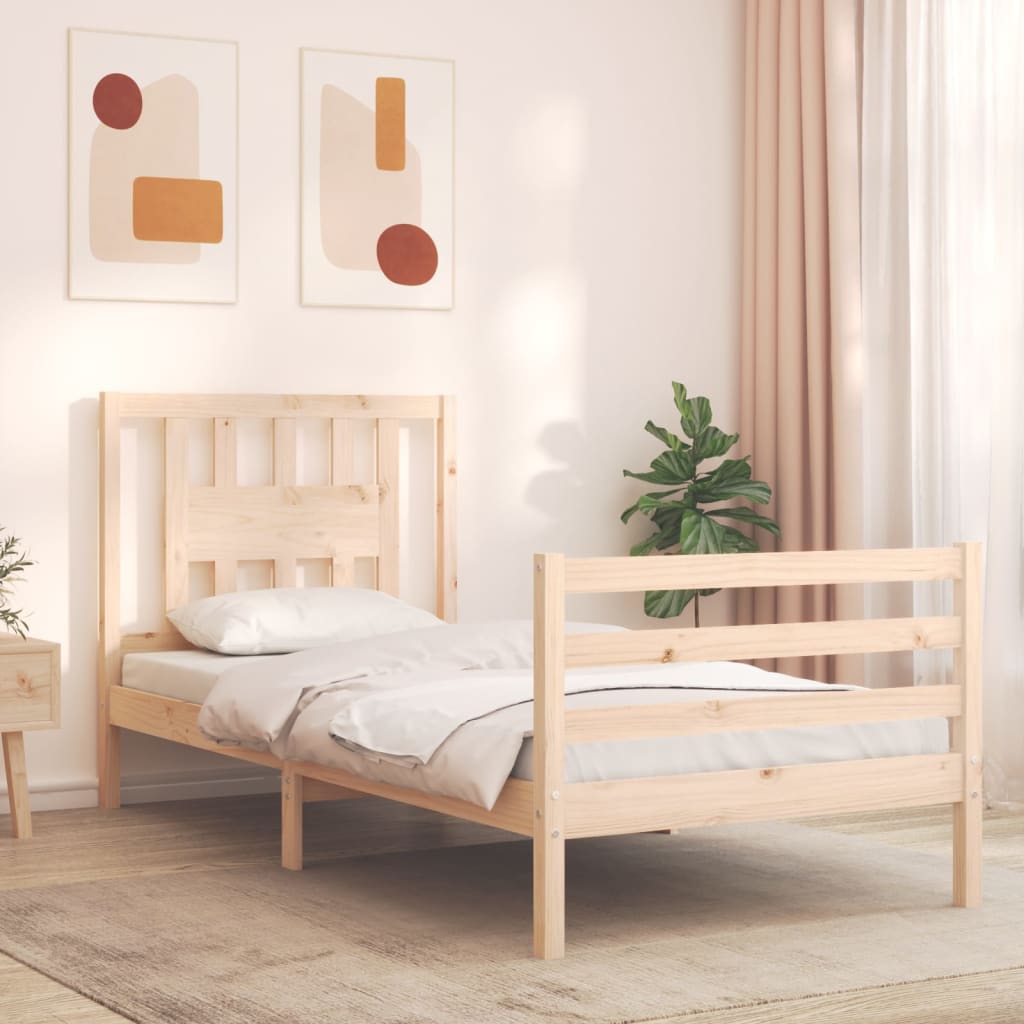 Bed Frame without Mattress 100x200 cm Solid Wood