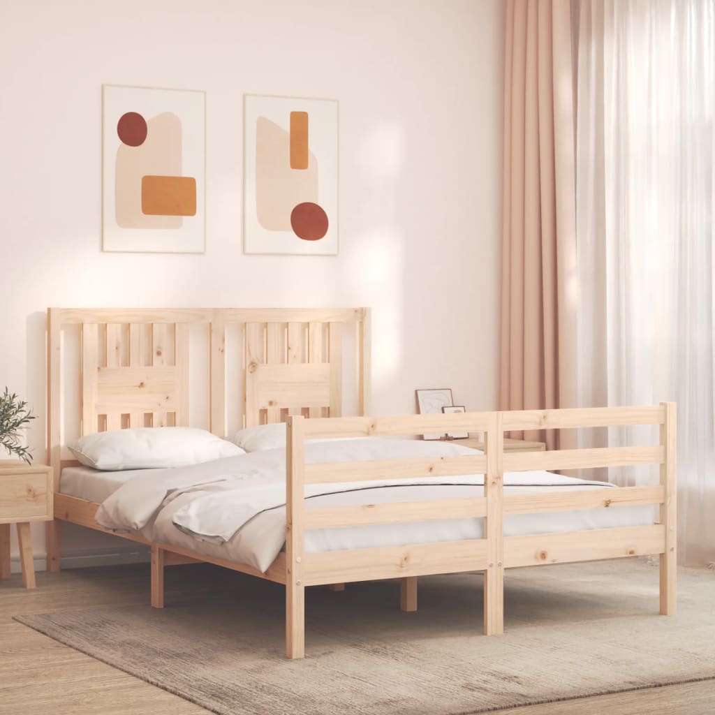 Bed Frame without Mattress 120x200 cm Solid Wood