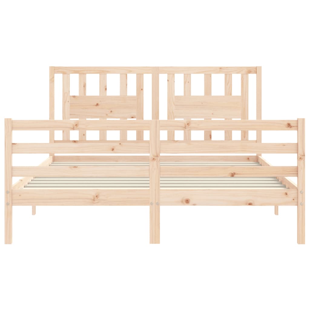 Bed Frame without Mattress 160x200 cm Solid Wood