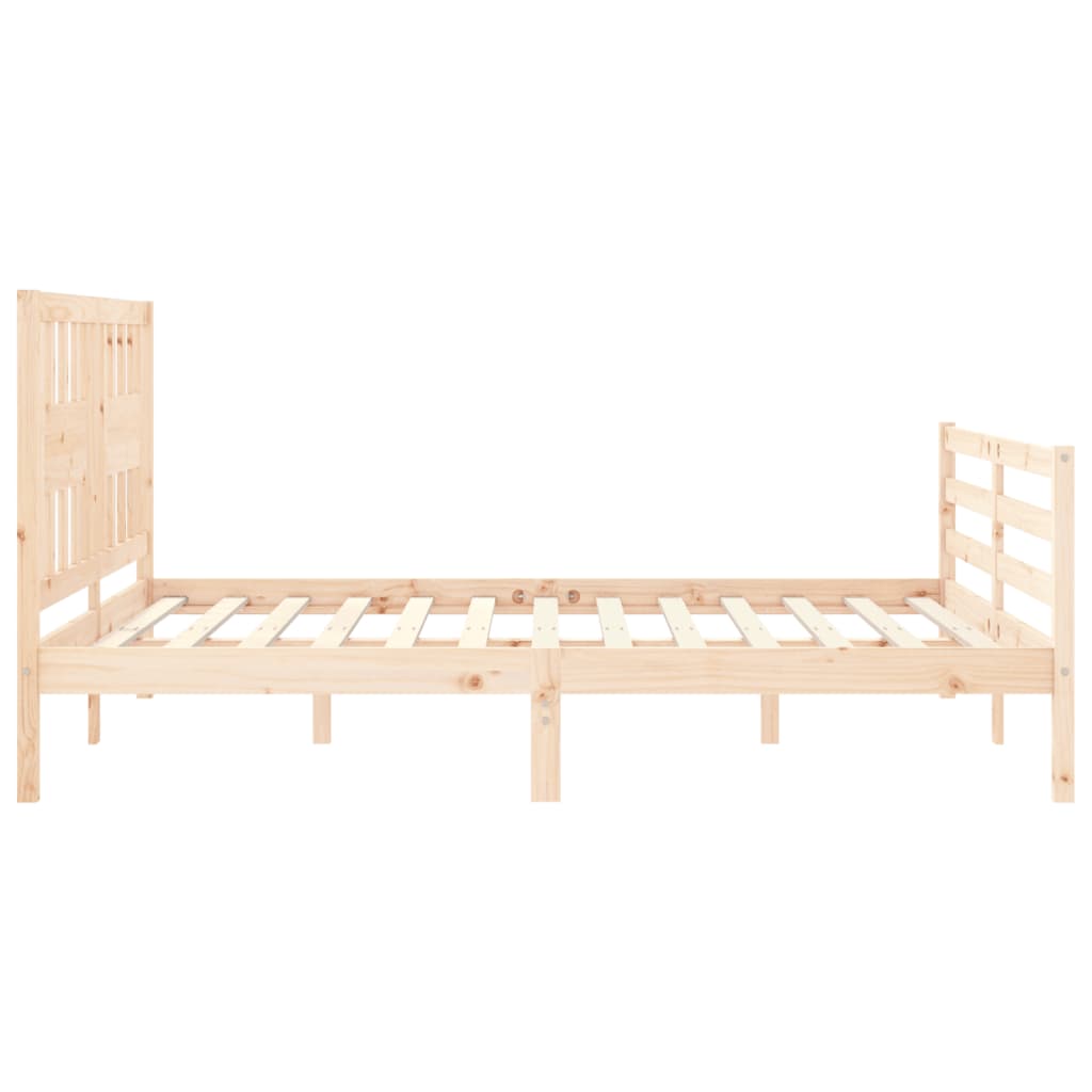 Bed Frame without Mattress 160x200 cm Solid Wood