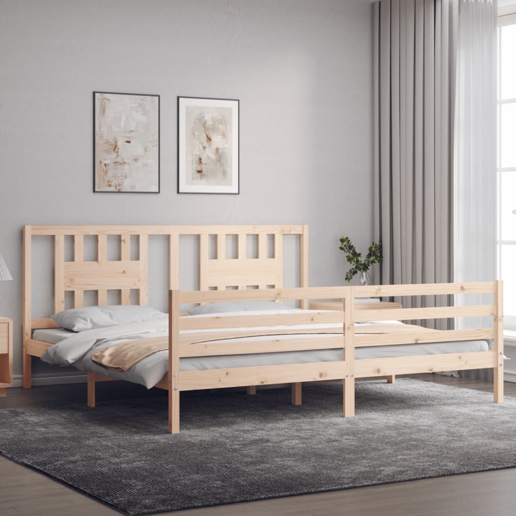 Bed Frame without Mattress 200x200 cm Solid Wood