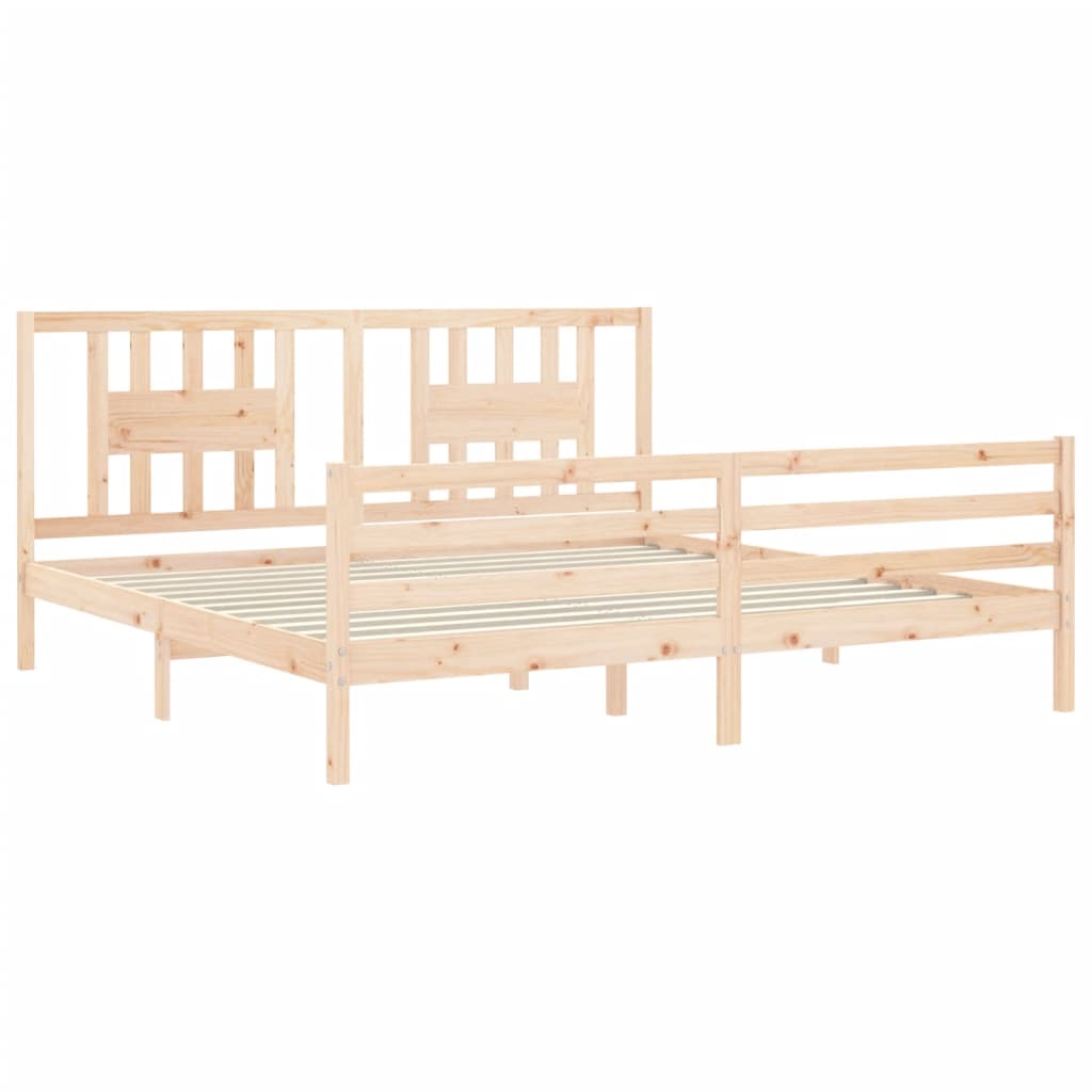 Bed Frame without Mattress 200x200 cm Solid Wood