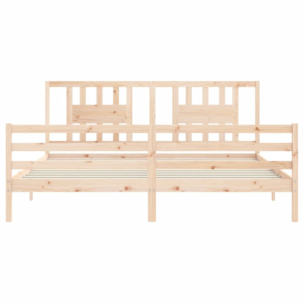 Bed Frame without Mattress 200x200 cm Solid Wood