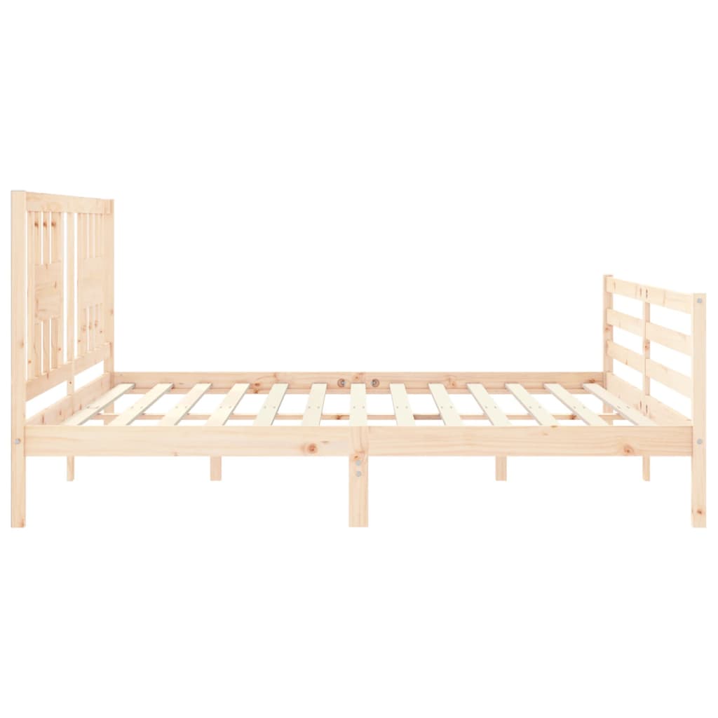 Bed Frame without Mattress 200x200 cm Solid Wood