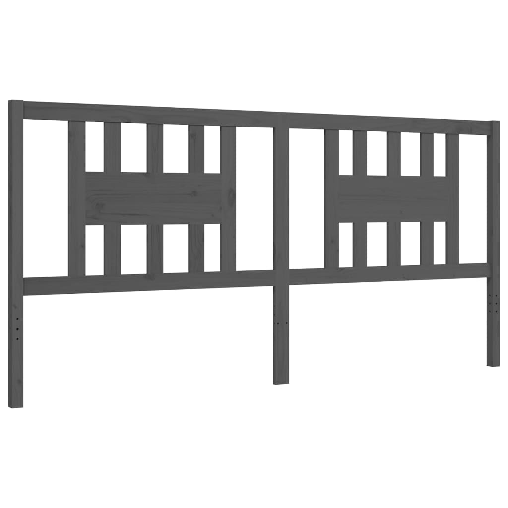 Bed Frame without Mattress Grey 200x200 cm Solid Wood