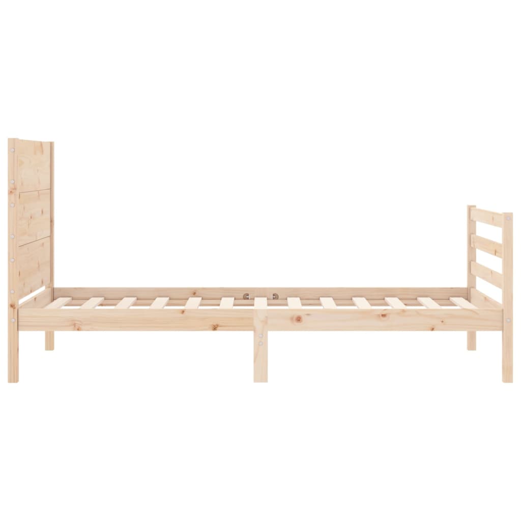 Bed Frame without Mattress 90x200 cm Solid Wood