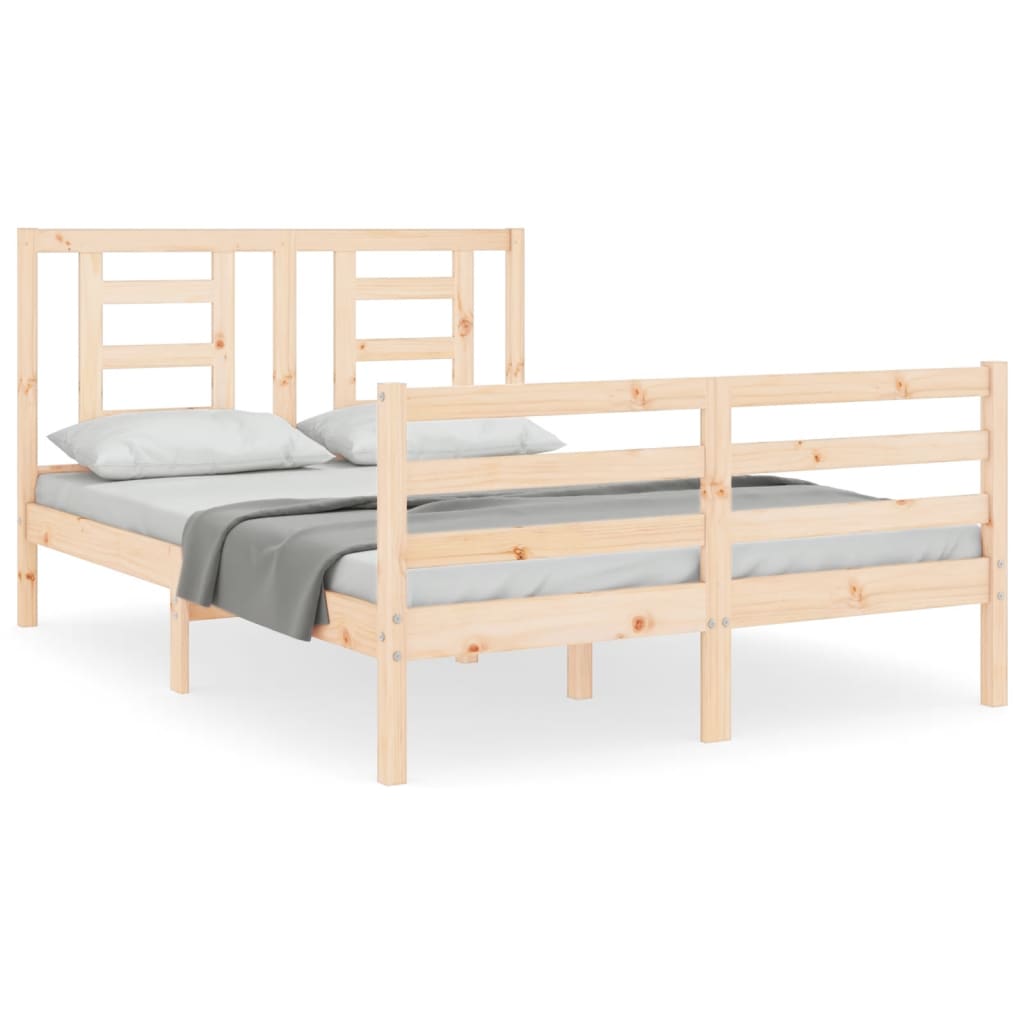 Bed Frame without Mattress Small Double Solid Wood