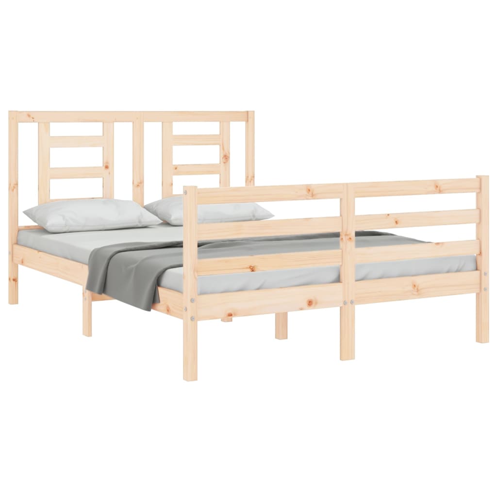 Bed Frame without Mattress Small Double Solid Wood