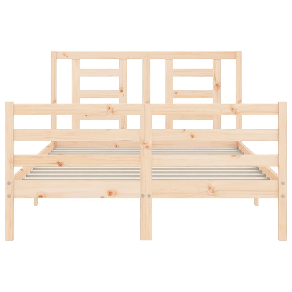 Bed Frame without Mattress Small Double Solid Wood