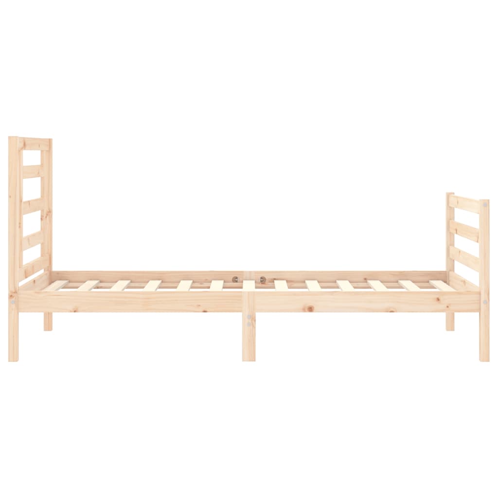 Bed Frame without Mattress 90x200 cm Solid Wood