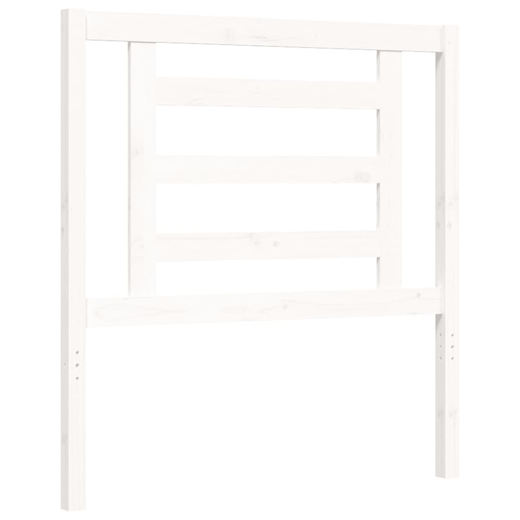 Bed Frame without Mattress White 90x200 cm Solid Wood