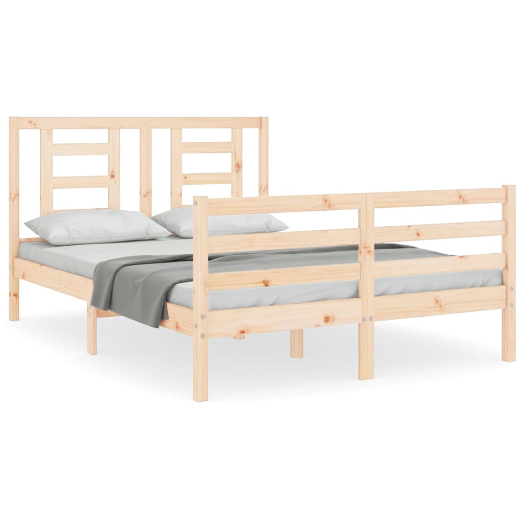 Bed Frame without Mattress 140x200 cm Solid Wood