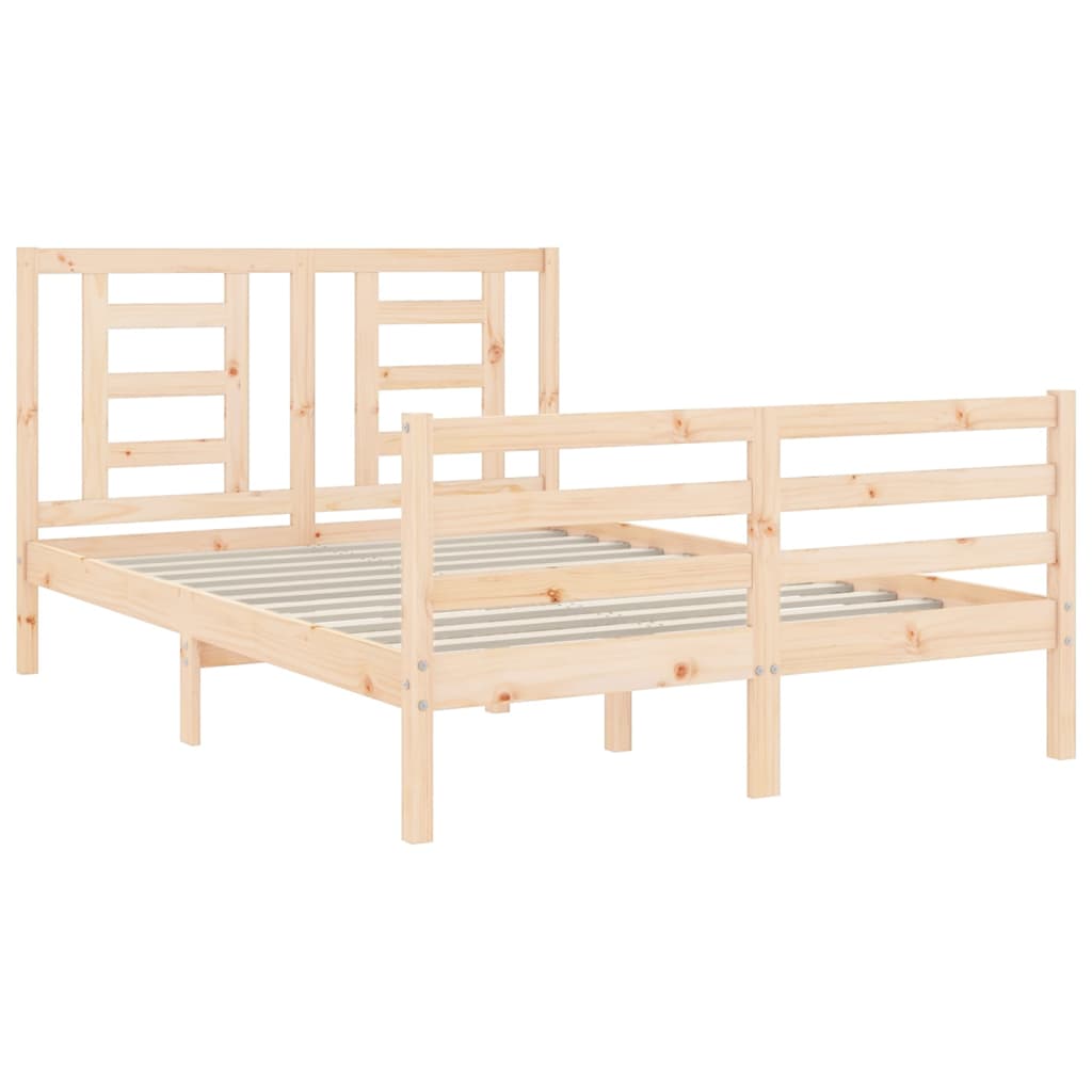 Bed Frame without Mattress 140x200 cm Solid Wood