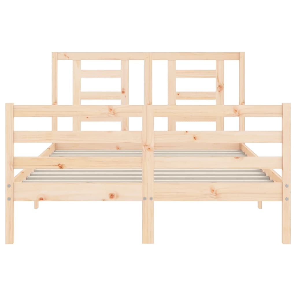 Bed Frame without Mattress 140x200 cm Solid Wood