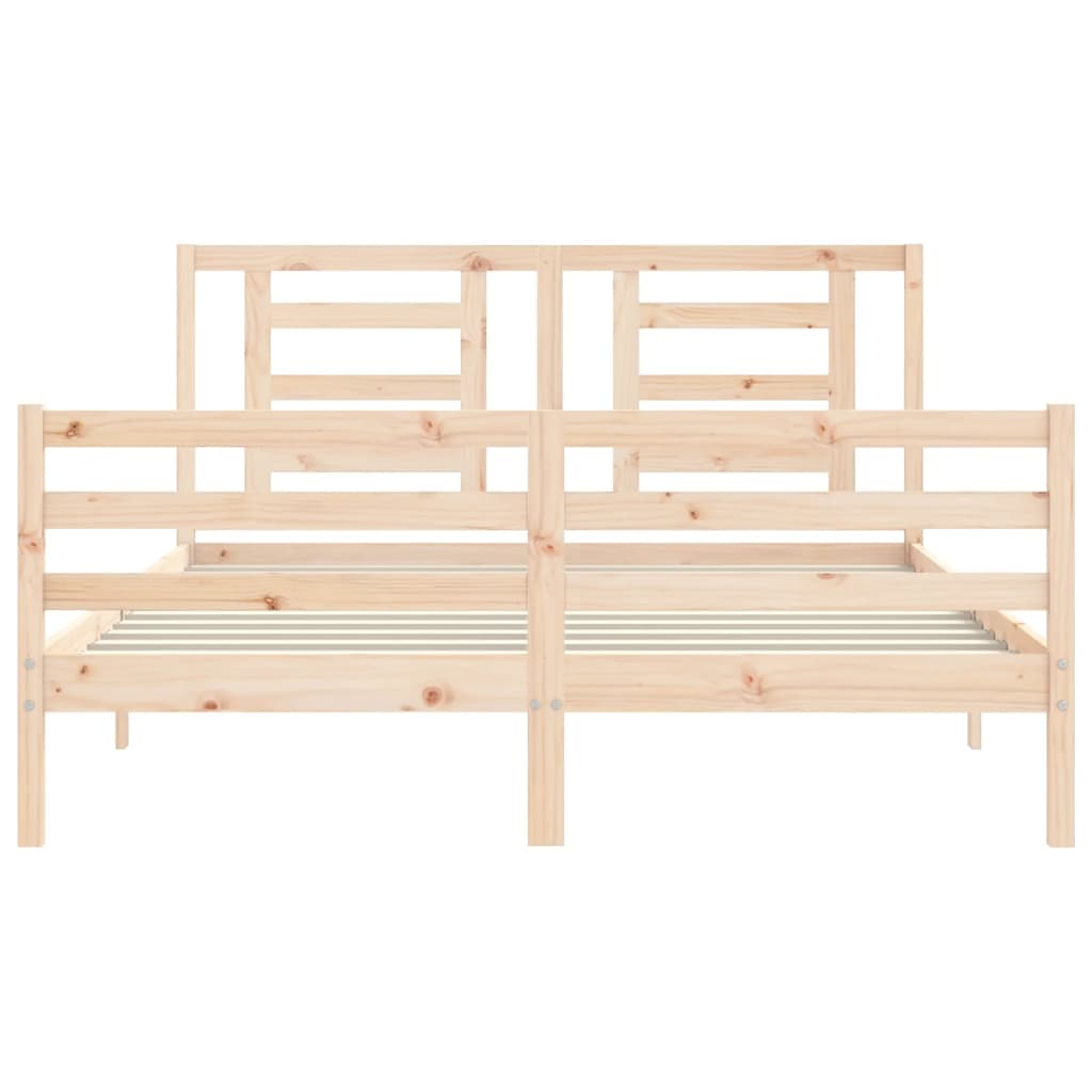 Bed Frame without Mattress King Size Solid Wood