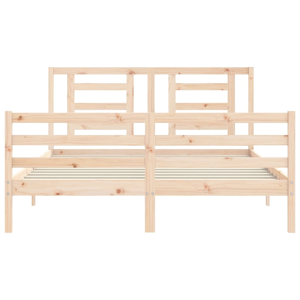 Bed Frame without Mattress 160x200 cm Solid Wood