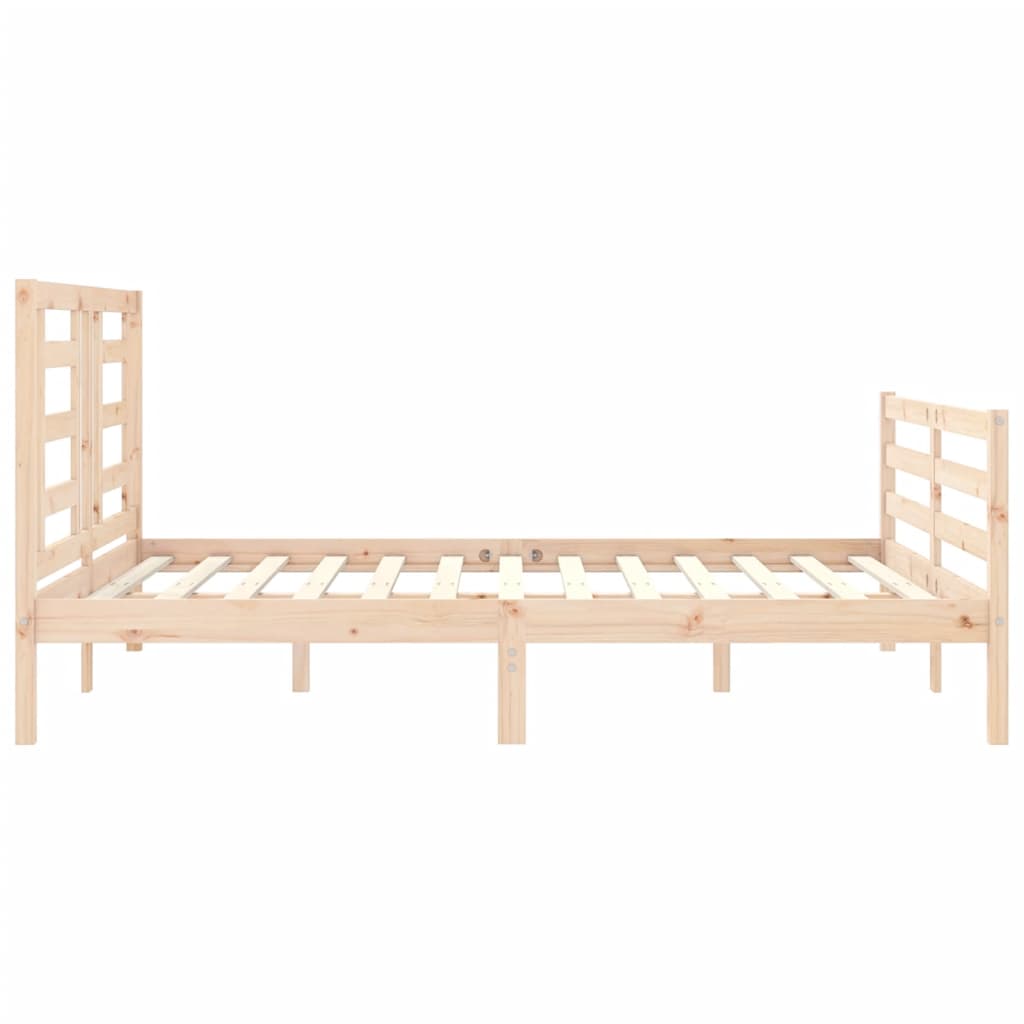 Bed Frame without Mattress 160x200 cm Solid Wood