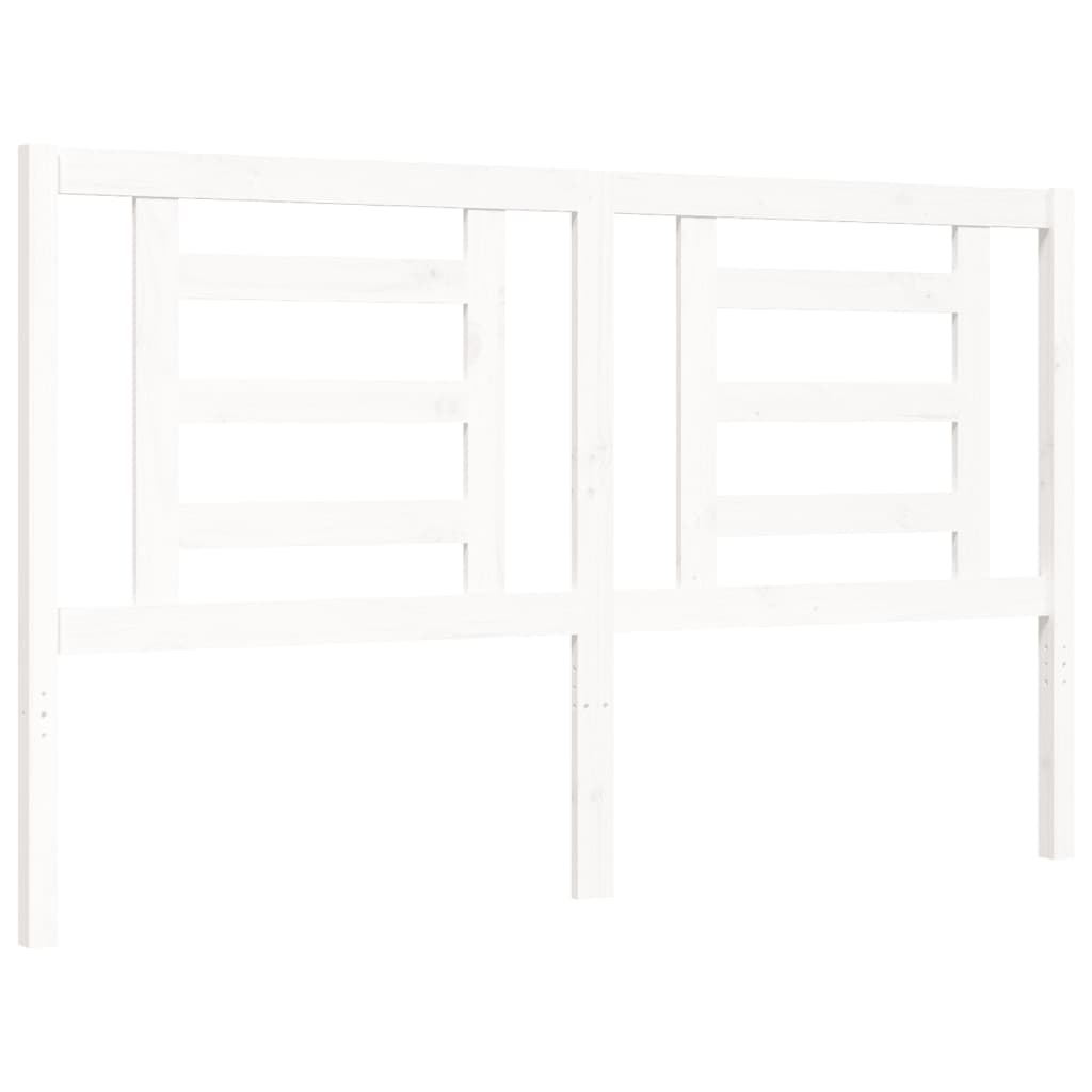 Bed Frame without Mattress White 160x200 cm Solid Wood
