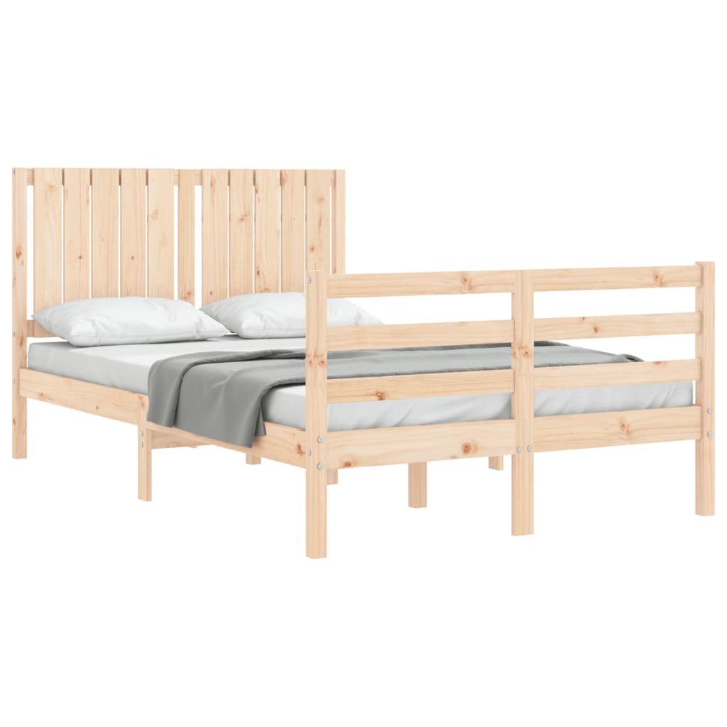 Bed Frame without Mattress Small Double Solid Wood