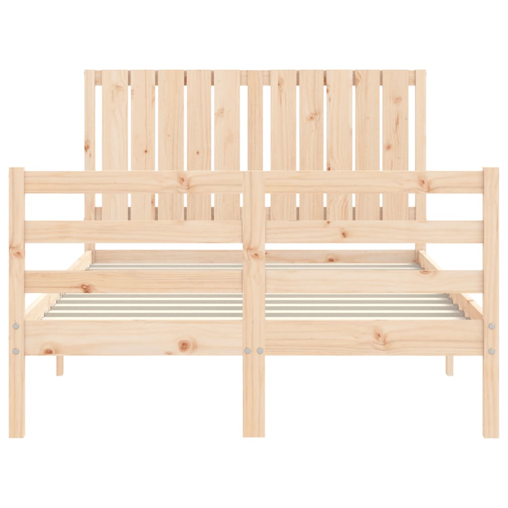 Bed Frame without Mattress Small Double Solid Wood
