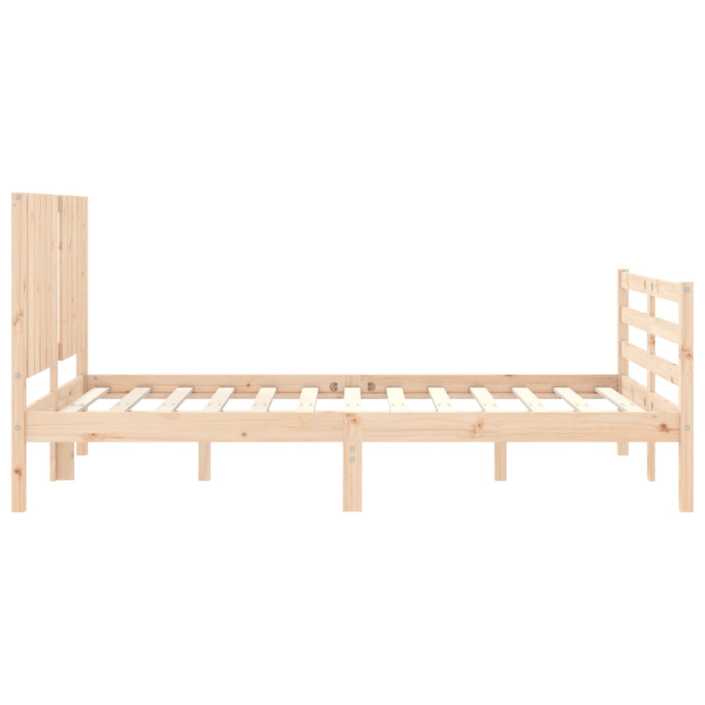 Bed Frame without Mattress Small Double Solid Wood