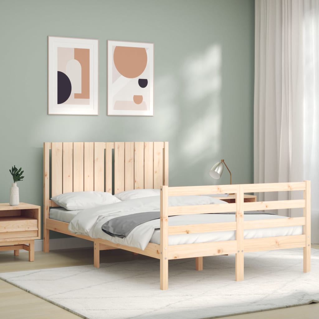 Bed Frame without Mattress 120x200 cm Solid Wood