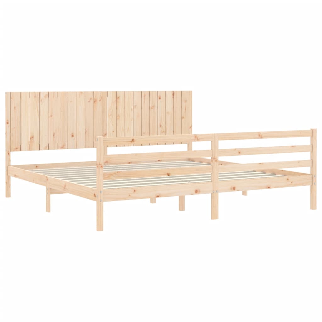 Bed Frame without Mattress 200x200 cm Solid Wood