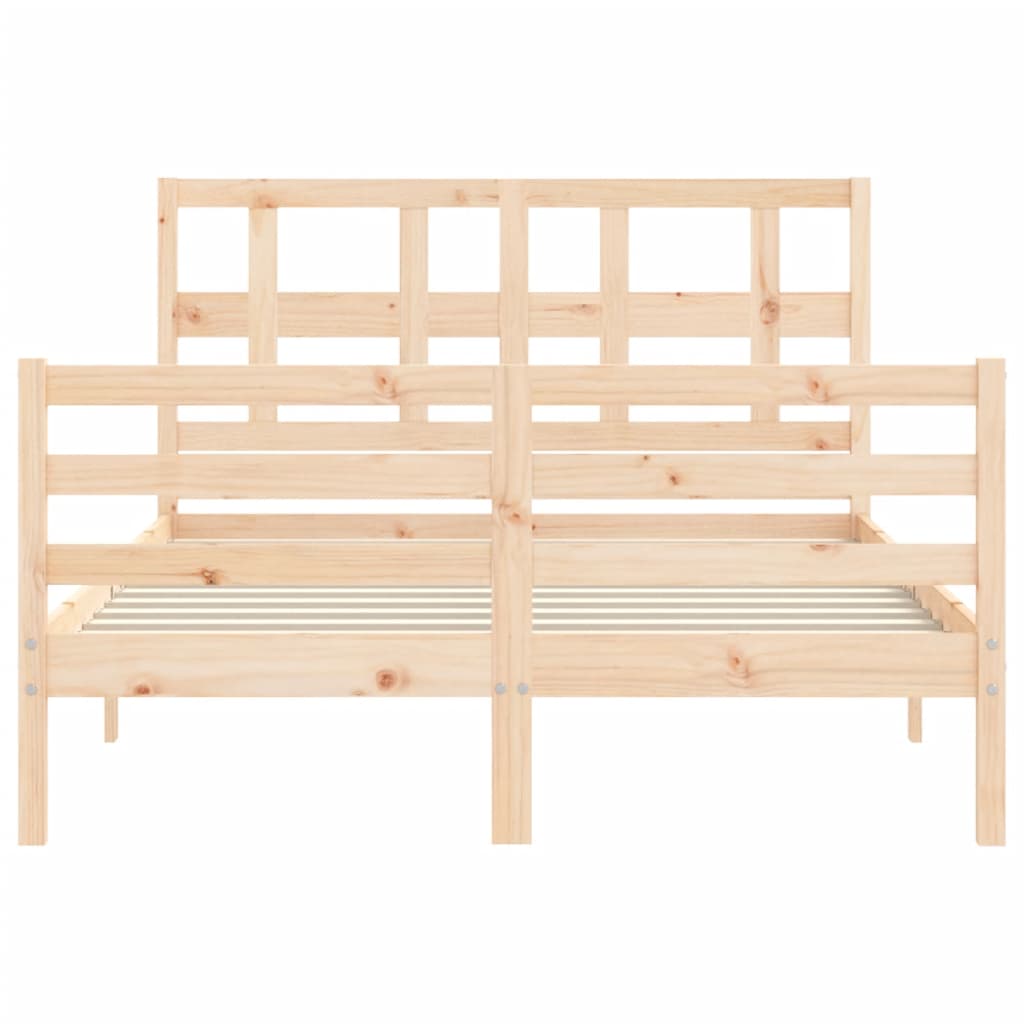 Bed Frame without Mattress Small Double Solid Wood