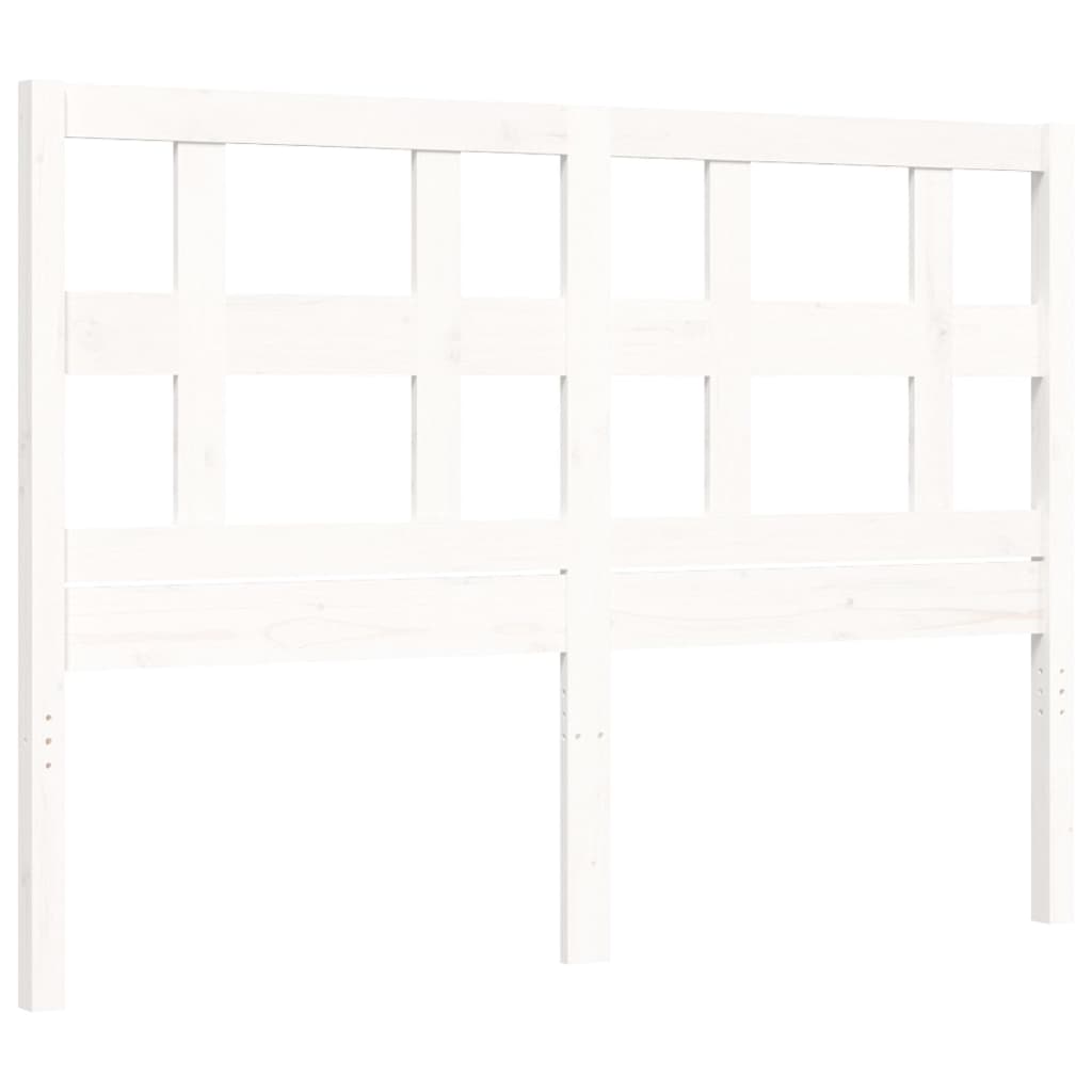 Bed Frame without Mattress White Small Double Solid Wood