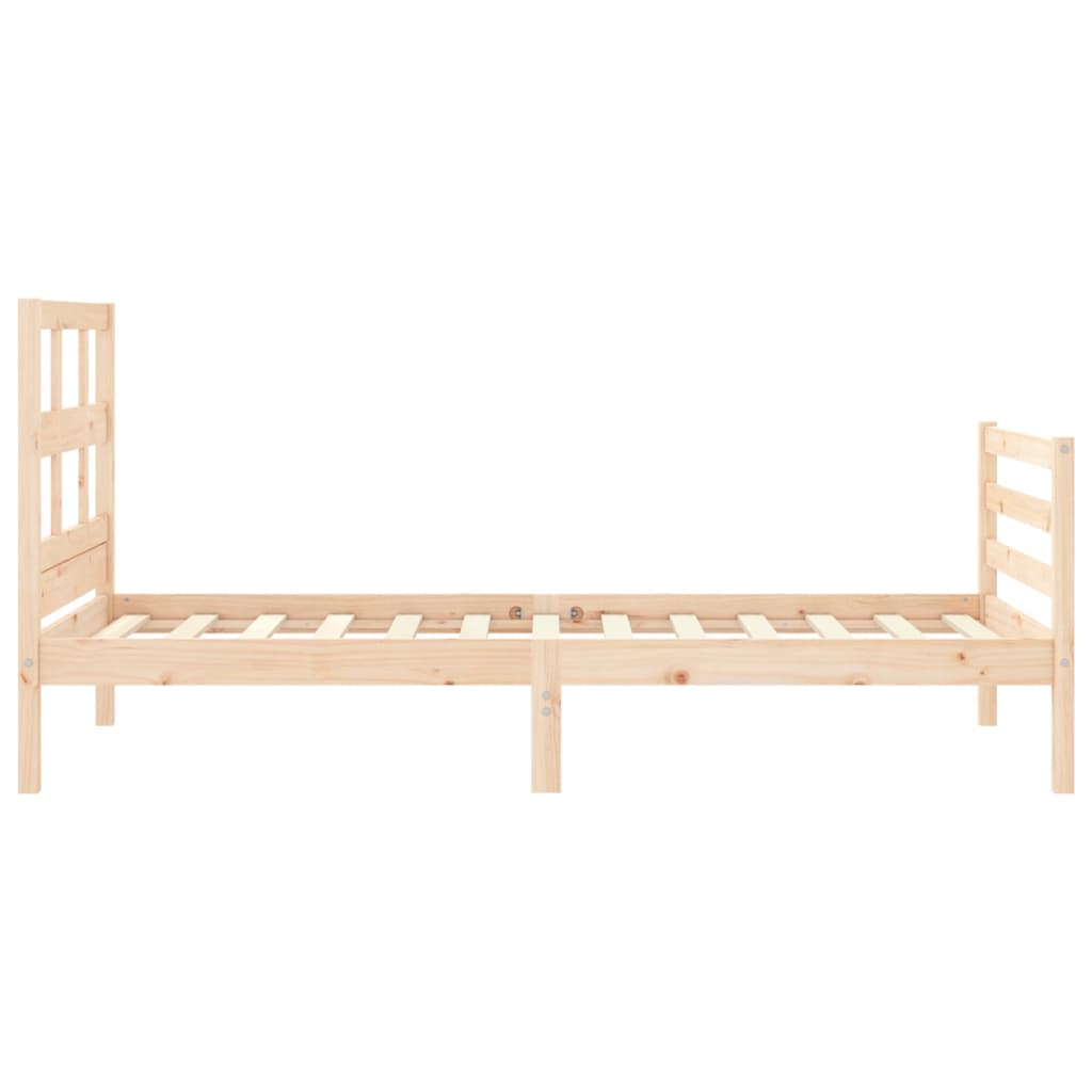 Bed Frame without Mattress 90x200 cm Solid Wood