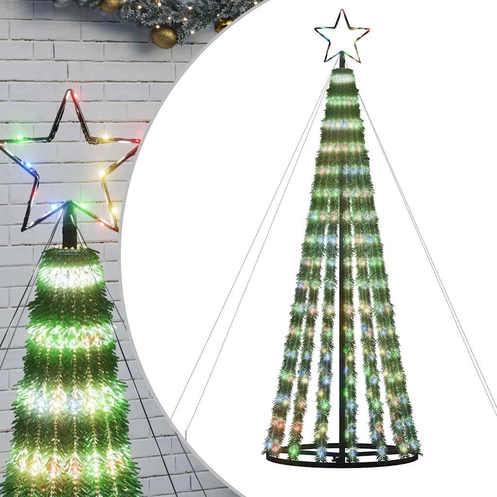 LED Christmas Tree 275 LEDs Colourful 180 cm