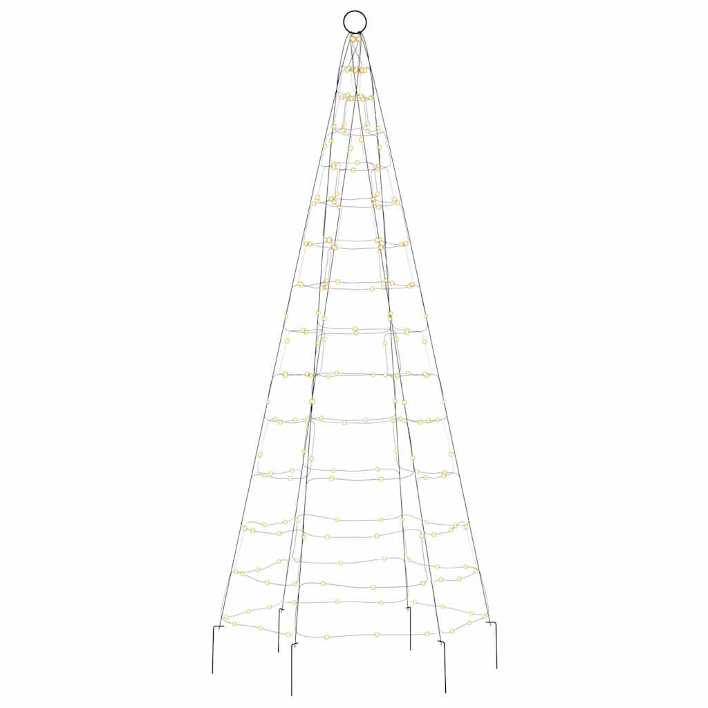 LED Christmas Tree on Flagpole 200 LEDs Warm White 180 cm