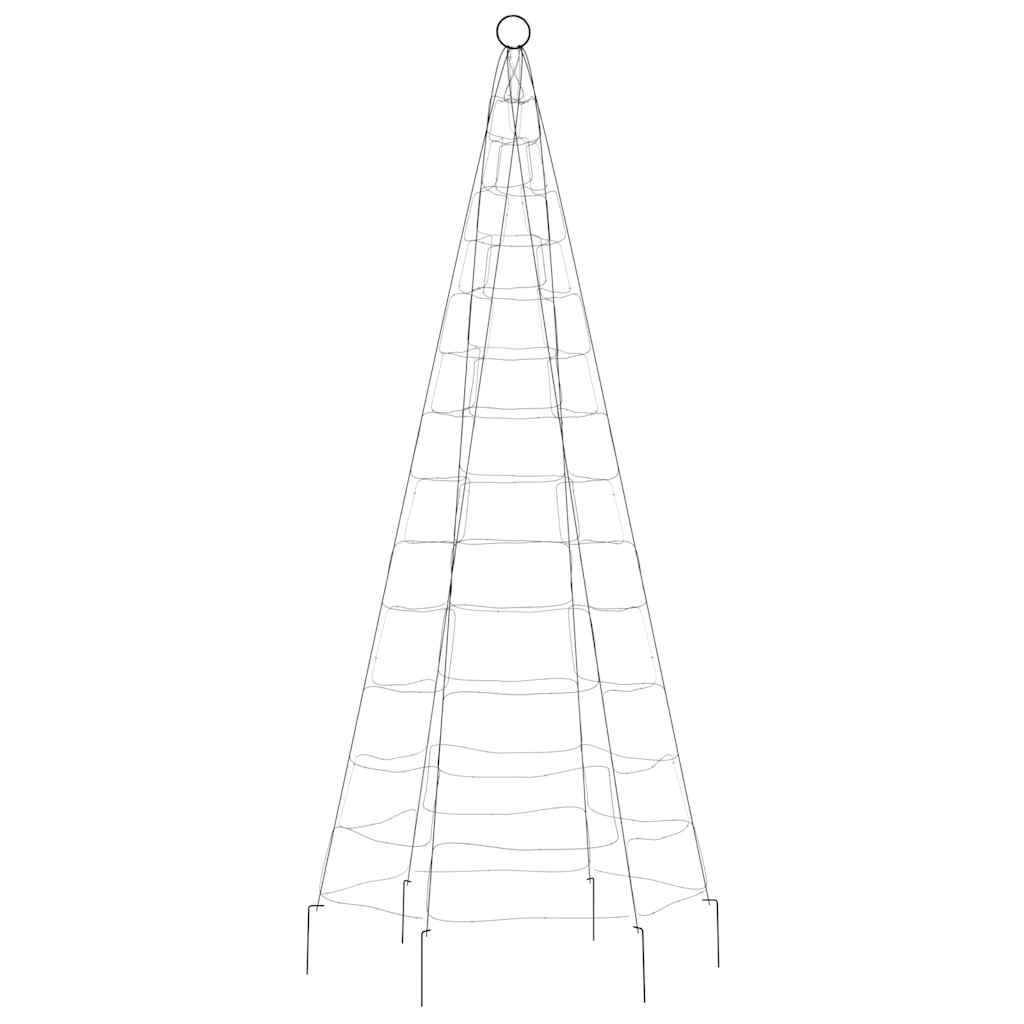 LED Christmas Tree on Flagpole 200 LEDs Cold White 180 cm