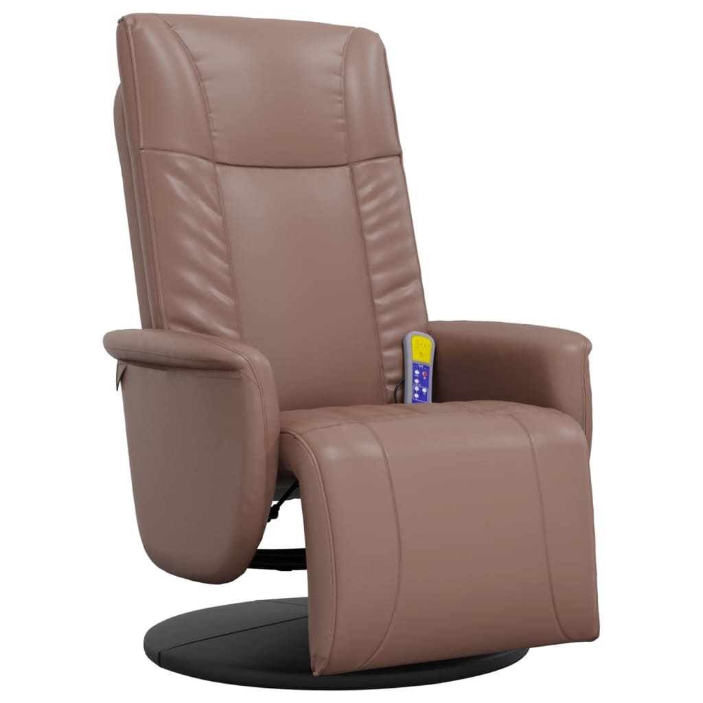 Massage Recliner Chair With Footrest Faux Leather