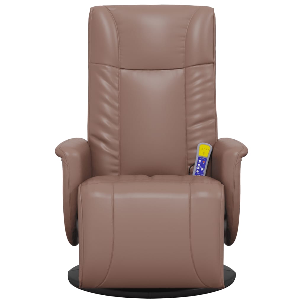 Massage Recliner Chair With Footrest Faux Leather