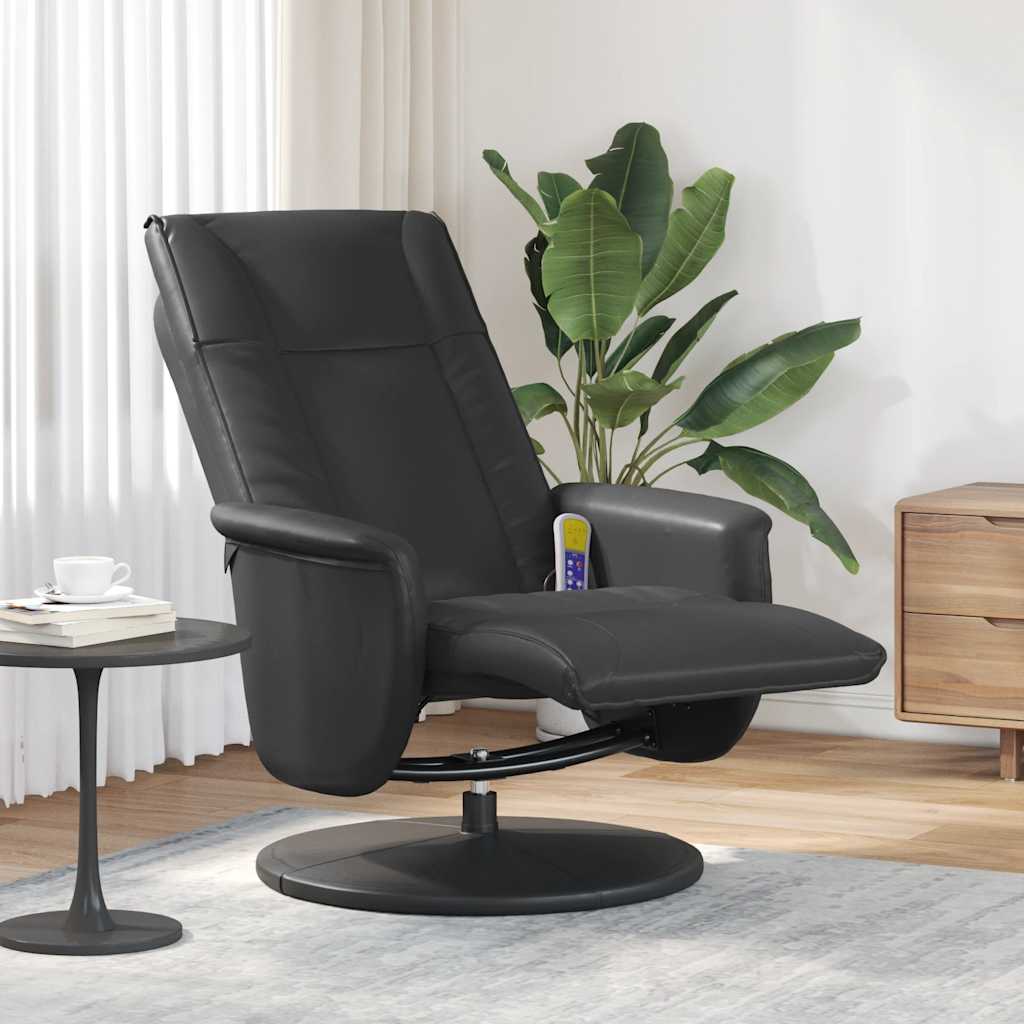 Massage Recliner Chair With Footrest Faux Leather