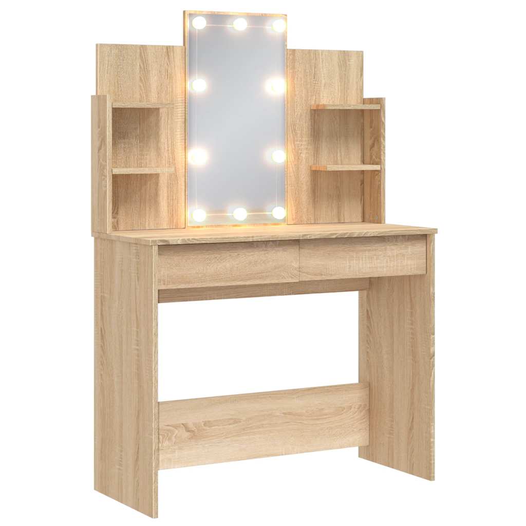 Dressing Table With Led Lights 96X40X142 Cm