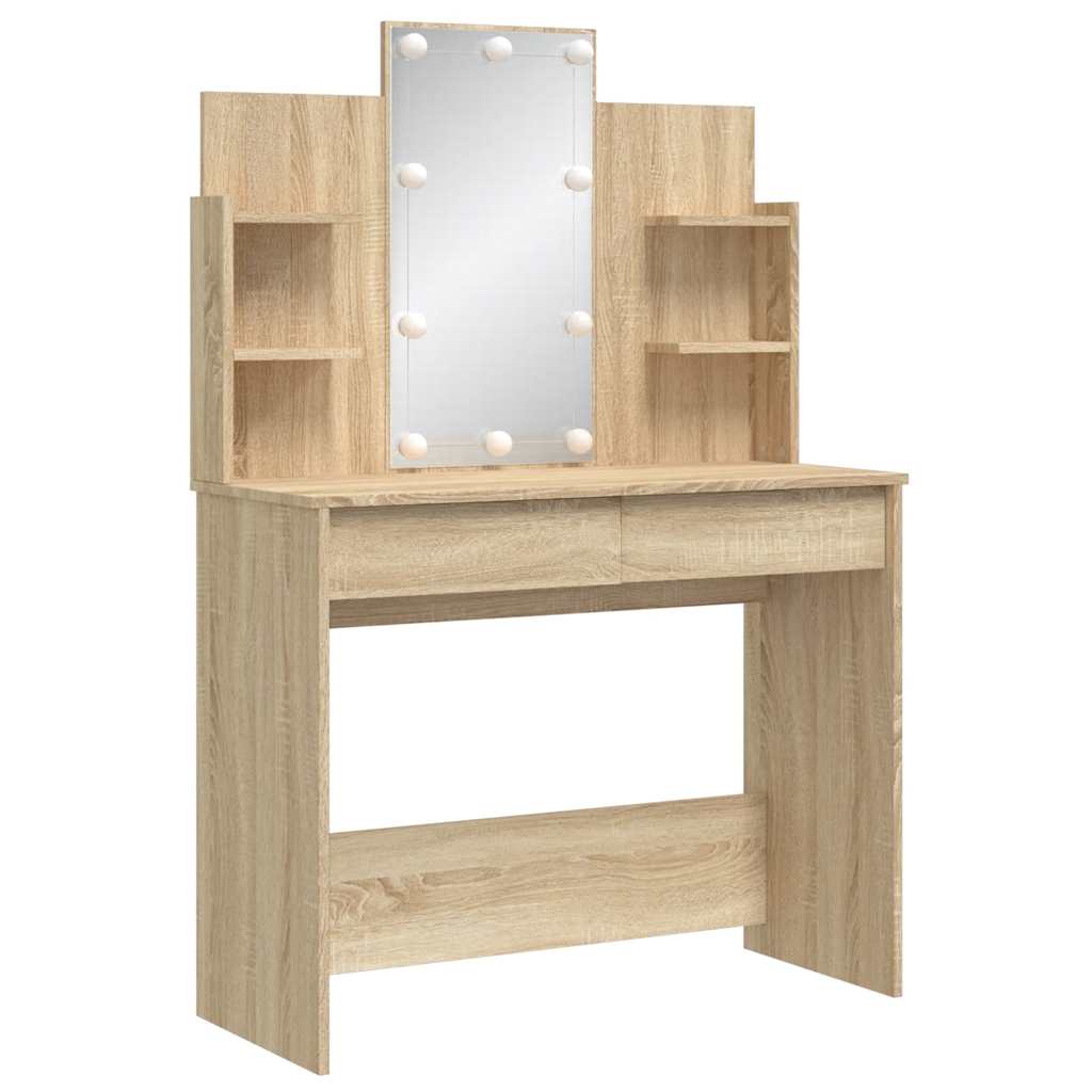 Dressing Table With Led Lights 96X40X142 Cm