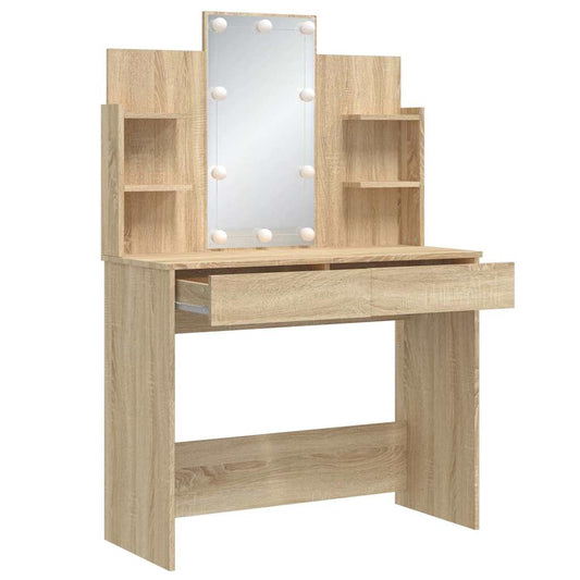 Dressing Table With Led Lights 96X40X142 Cm