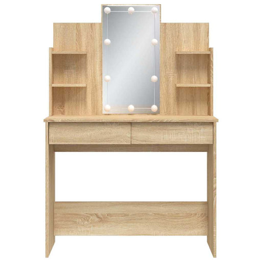 Dressing Table With Led Lights 96X40X142 Cm