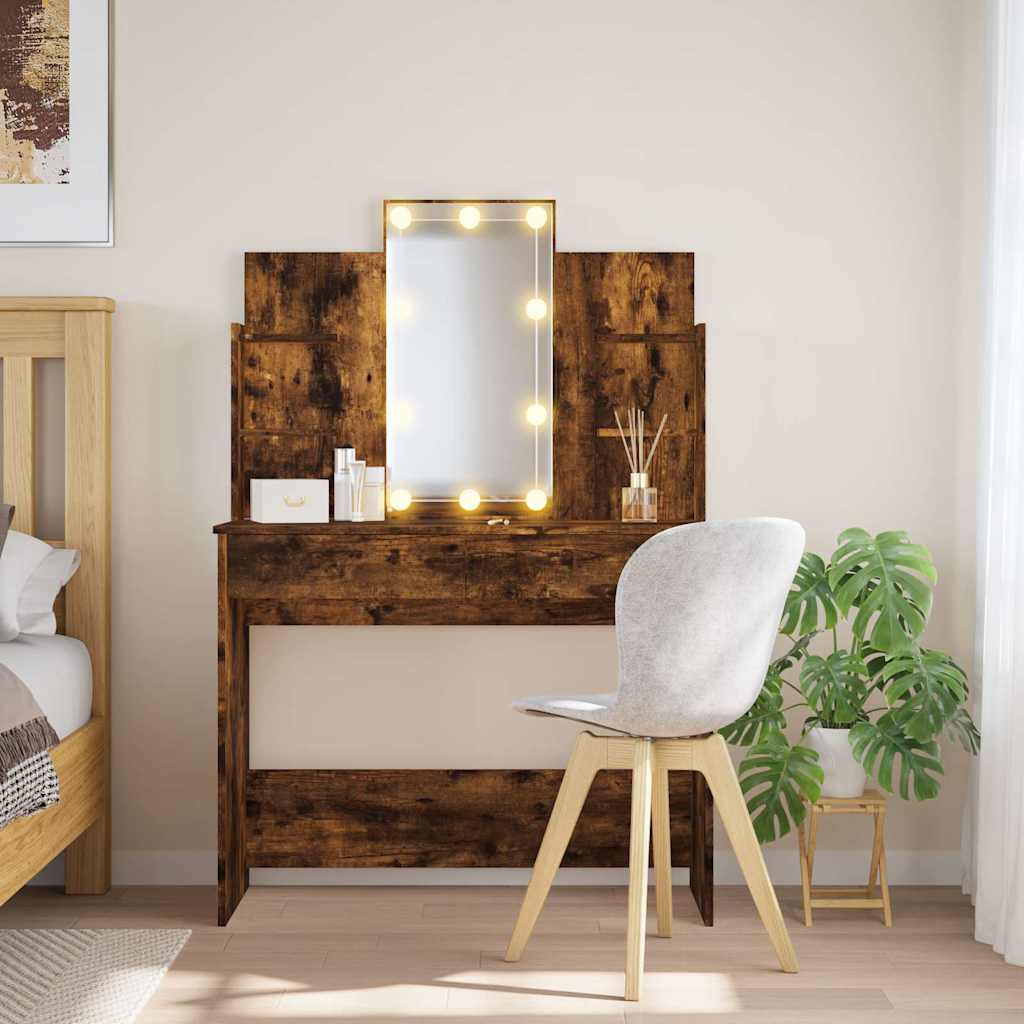 Dressing Table With Led Lights 96X40X142 Cm