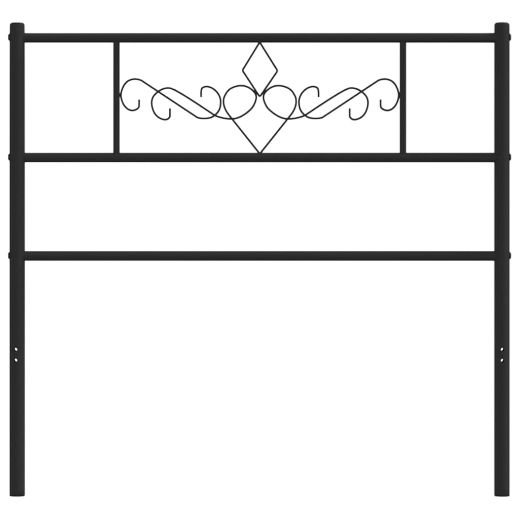 Metal Headboard Black 75 cm