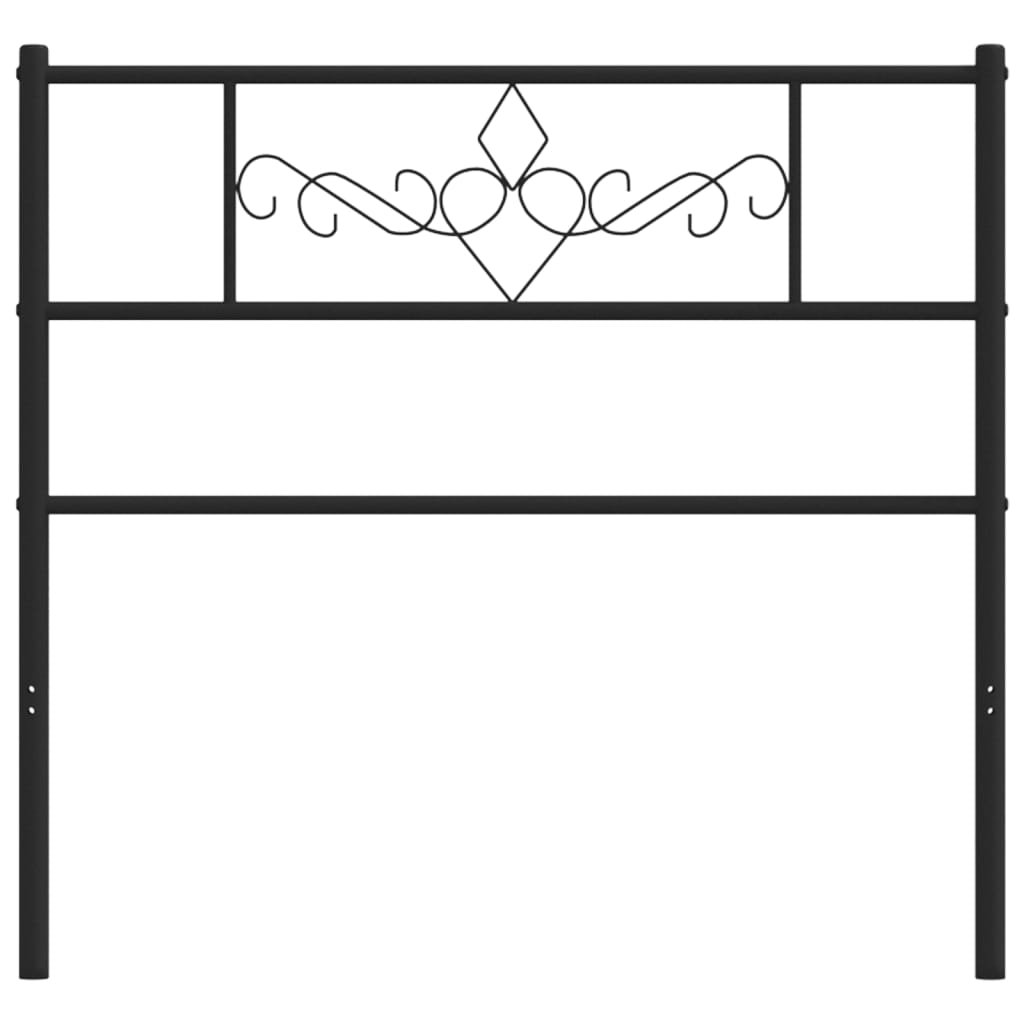 Metal Headboard Black 100 cm