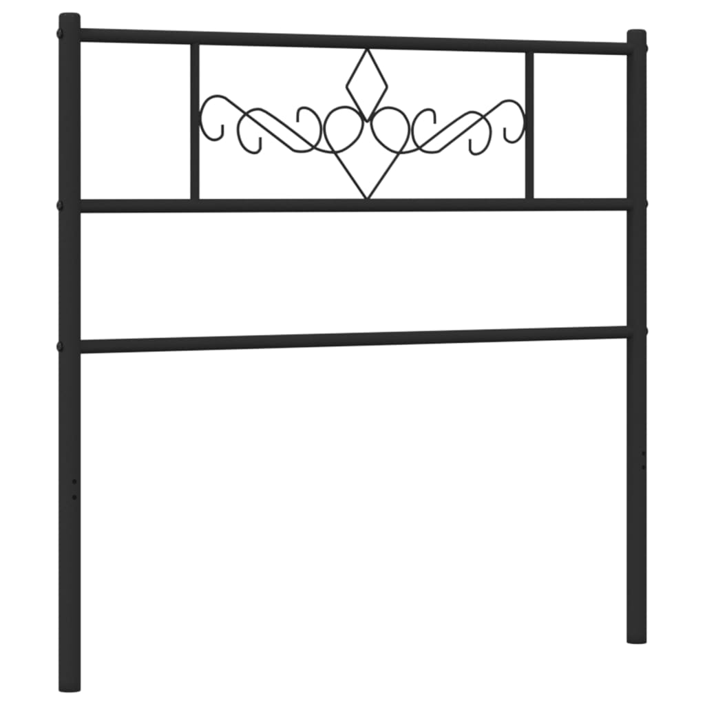Metal Headboard Black 107 cm