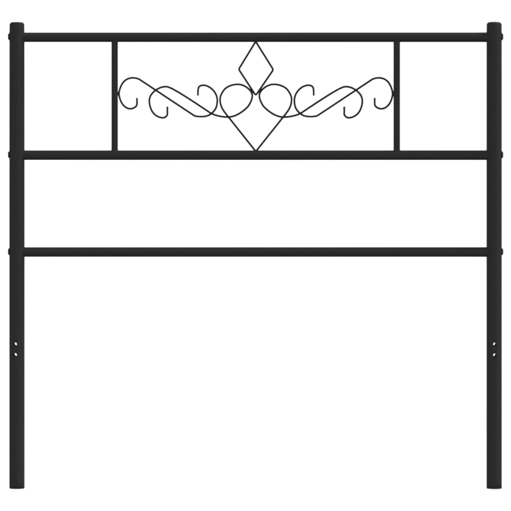Metal Headboard Black 107 cm