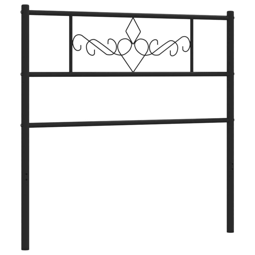 Metal Headboard Black 107 cm