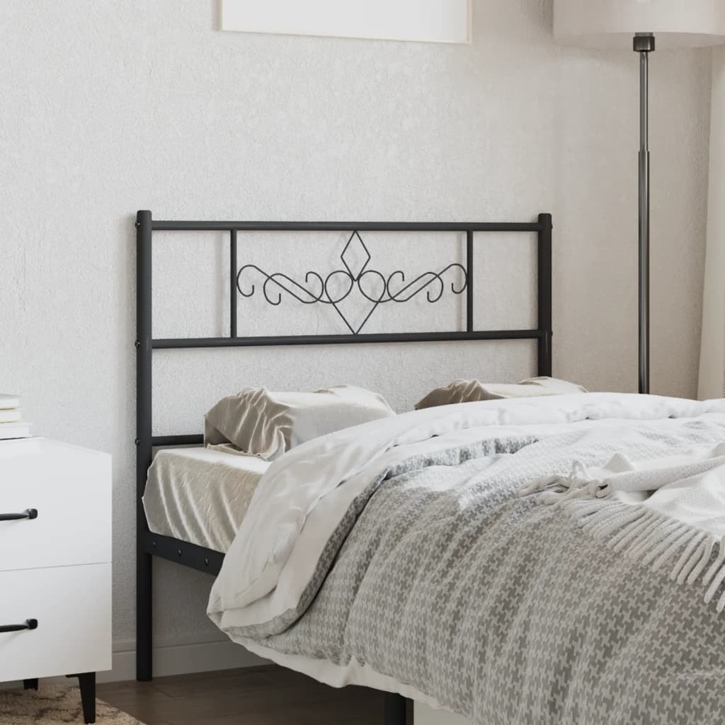 Metal Headboard Black 107 cm